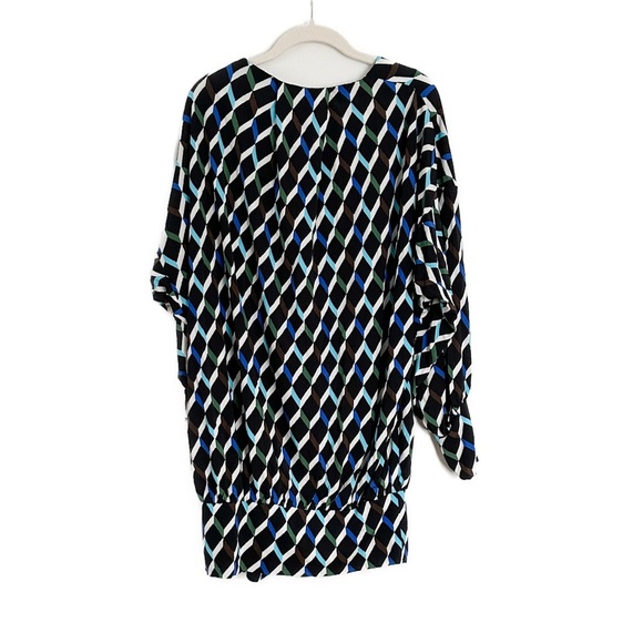 DVF Diane Von Furstenberg Reese Geometric Print Mini Dress Tunic Size Medium NWT - Picture 5 of 5